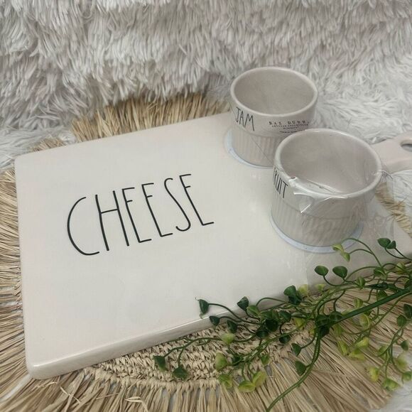 Magenta by Rae Dunn Cheese Platter Tray Charcuterie with Jam‎ & Fruit Bowl NEW - Picture 1 of 7